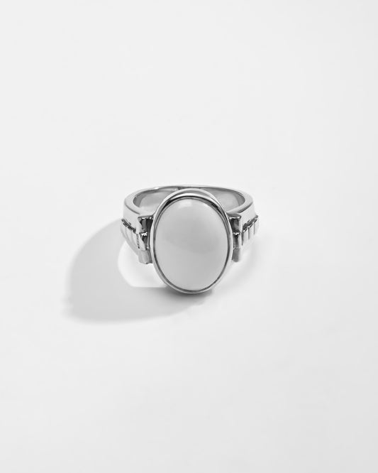 Premium Opal (Doodhiya) Ring – 925 Silver - #1236B