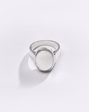 Premium Opal (Doodhiya) Ring in 925 Silver - #1224B - Myra