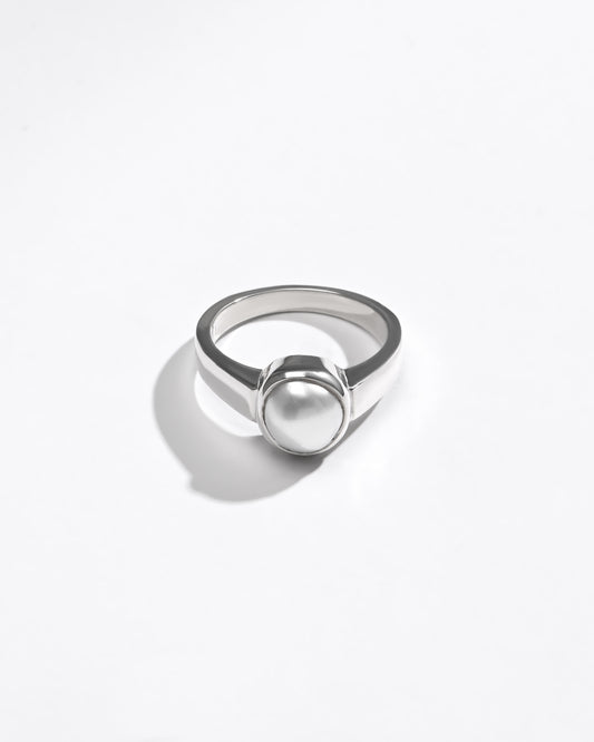 Statement Pearl (Moti) Ring – 925 Silver - #1203 R