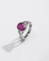 Ruby (Manik) Ring – 925 Silver Crafted - #1104B