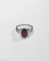 Ruby (Manik) Ring – 925 Silver Minimalist - #1134B
