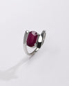 Stylish Ruby (Manik) Ring – 925 Silver - #1138N4