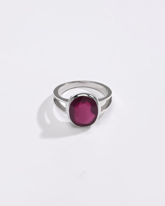 Classic Ruby (Manik) Ring – 925 Silver - #1150B - Myra