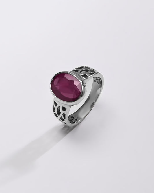 925 Silver Ruby (Manik) Ring - #1162B