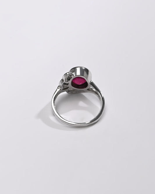 Ruby (Manik) Gemstone Ring – 925 Silver - #1191B