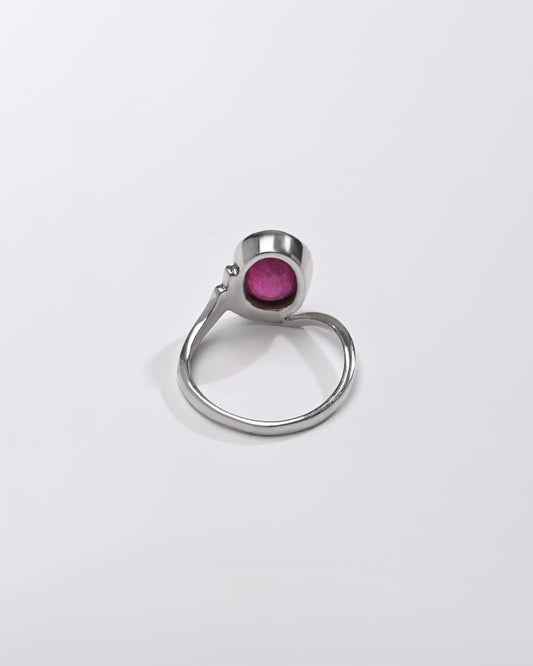 Ruby (Manik) Ring – Pure 925 Silver - #1176B