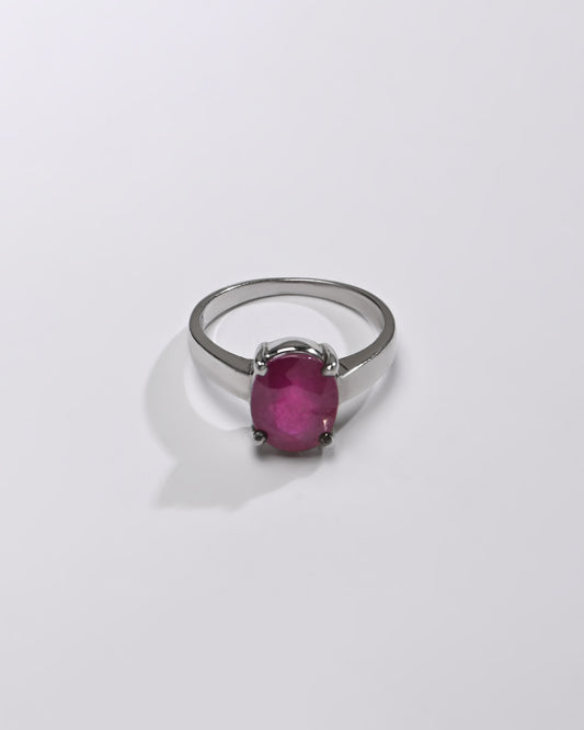 Natural Ruby (Manik) Ring – 925 Silver - #1200N4 - Myra