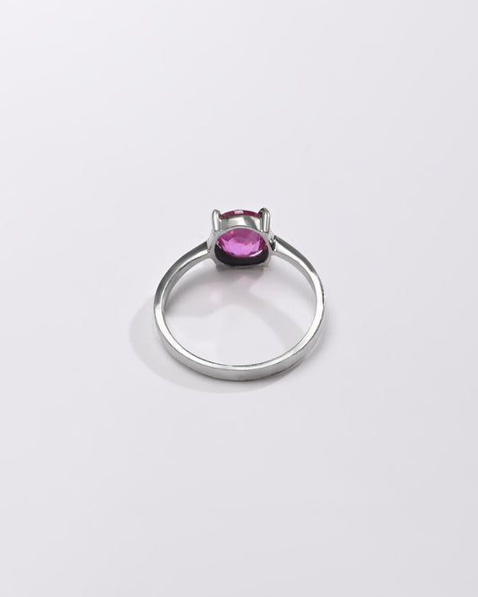 Bold Ruby (Manik) Ring – 925 Silver - #1216N4