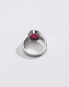 Statement Ruby (Manik) Ring – 925 Silver - #1224B