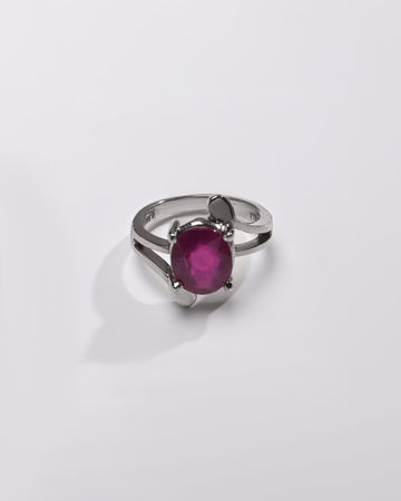 Authentic Ruby (Manik) Ring in Sterling Silver -  #1151N4