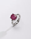 Designer Ruby (Manik) Ring – 925 Silver - #1281N4