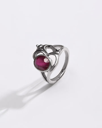 Pure Energy Ruby (Manik) Ring – 925 Silver - #1284B