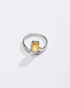 Yellow Sapphire (Pukhraj) Ring – 925 Silver Minimalist - #1110N4