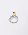Yellow Sapphire (Pukhraj) Ring – 925 Silver Minimalist - #1110N4