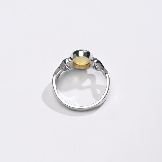 Royal Yellow Sapphire (Pukhraj) Ring – 925 Silver - #1220B - Myra