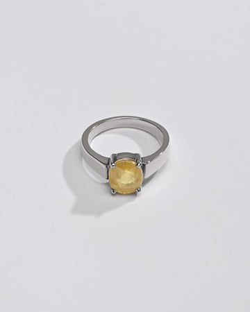Rich-Hue Yellow Sapphire (Pukhraj) Ring – 925 Silver - #1200