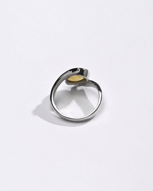 Yellow Sapphire (Pukhraj) Ring – 925 Silver Crafted - #1103B