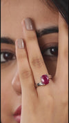 Vibrant Ruby (Manik) Ring in 925 Sterling Silver - #1153