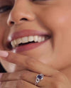 Signature Blue Sapphire (Neelam) Ring – 925 Silver - #1178B