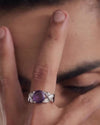 Classic Amethyst (Jamunia) Ring – 925 Silver - #1181N4