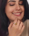 Radiant Yellow Sapphire (Pukhraj) Ring in Sterling Silver - #1182B
