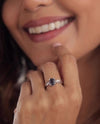 Daily Wear Blue Sapphire (Neelam) Ring – 925 Silver - 1136N4