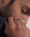Everyday Blue Sapphire (Neelam) Ring – 925 Silver - #1200N4
