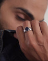 Blue Sapphire (Neelam) Ring – 925 Silver - 1126B