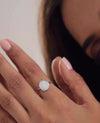 Opal (Doodhiya) Gemstone Ring – 925 Silver - #1201B