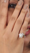 Natural Pearl (Moti) Ring in 925 Silver -  #1103