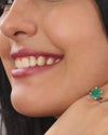 Natural Emerald (Panna) Ring in 925 Silver - #1125N4